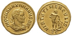 Maximianus Hercules (286-305) Aureus, Cyzique, 286-287, 5,49g. Ref : Cal 4759, C. 663, RIC 605b Provenance : NGSA 4, 11/12/2006, lot 250. Almost uncir...