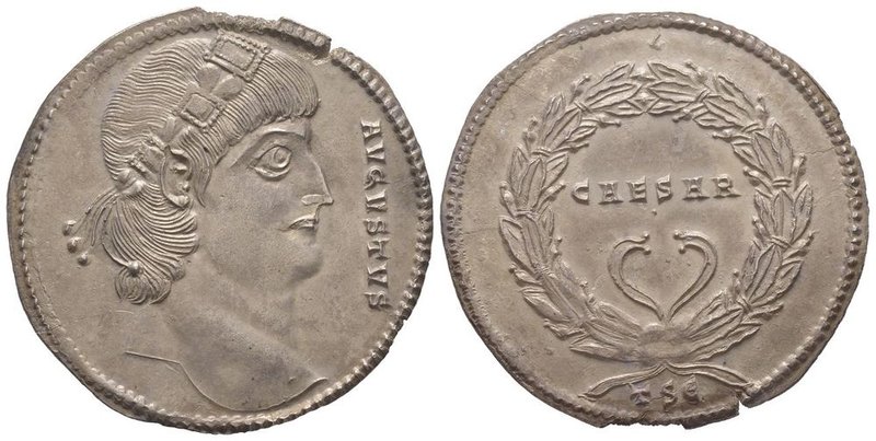 Silver medallion of four siliquae, Thessalonica, 336, 39 mm. AG 12,87 g. Provena...