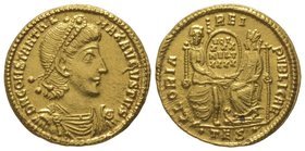 Constantius II (324-361) Solidus, Thessalonica, AU 4,39 grs. Ref : RIC. 150, C 122 Very fine
Estimation: 1500-2000 EUR