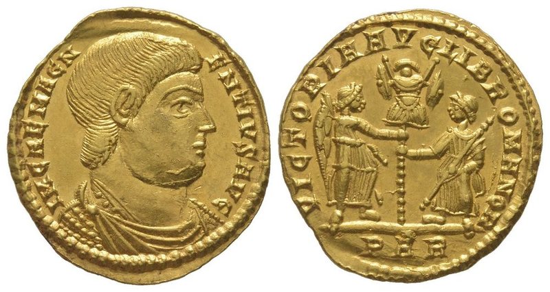 Magnentius (350-353) Solidus, Arles, 351-353, AU 4,36 grs. Ref : RIC. 132 Proven...
