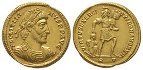 Julianus II (360-363) Solidus, Rome, AU 4,47 grs. Ref : RIC. 323. Provenance : NAC 24, 4/12/2002 lot 313. Collection Nobleman vente NFA XXVI 1991, lot...