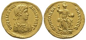 Valentinien II (388-392) Solidus, Constantinople, AU 4,37 grs. Ref : RIC 67. Depeyrot 48/5. Very fine
Estimation: 1500-2000 EUR