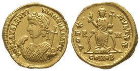 Valentinien III (425-455) Solidus, Rome, 435, AU 4,45 g. Provenance : NGSA 4, 11/12/2006, lot 286. Scratch on the reverse. Extremely fine
Estimation:...