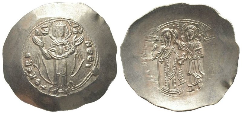 Andronicus I. Comnenus 1183-1185. Aspron trachy, Constantinople, AG 4,44 g. Ref ...