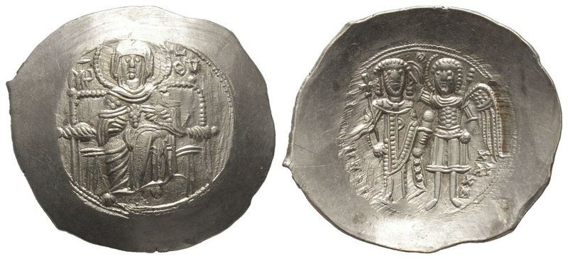 Isaac II Angelus (1185-1195) Aspron trachy en electrum, Constantinople. 4,48g. R...