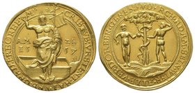 Gold medal of 4 ducats, 31,5 mm, AU 13,74g. Ref : Katz 551 (argent): cf. Kull 273. Provenance : NGSA 4, 11-12 / 12/ 2006, lot 389 Vente Helbing 1925, ...