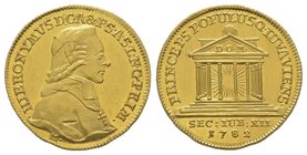 Hieronymus von Colloredo, 1772-1803. Ducat, Salzbourg, 1782, AU 3,49g. Ref : Fr. 887, Probzt 2386, Zöttl 3131. Provenance : Collection George Gund, St...