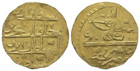 Napoleonic Occupation 1798-1801. Gold Zeri Mahbub 1203 AH, with B, AU 2,59 g. Ref : KM152, De Mey 857. Provenance : NGSA 7, 27/11/2012, Lot 1304. Extr...