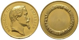 Gold medal, AU 23,62 g. 33 mm, by Barre Traces of mounting if not extremely fine
Estimation: 600-800 EUR