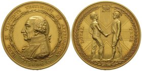 Great Britain George III, 1760-1820. Gold Medal, 1800. Earl St. Vincent’s Reward, by C. H. Küchler after a draft of J. Flaxman. AU 61,37 g. 47,61 mm. ...