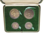 Iran Reza Shah, AH 1344-1360 (1925-1941). Double silver specimen set of 5000 and 2000 dinars, SH.1306 (1927), AG 22,03 g., 23,00 g., 9,21 g. et 9,20 g...