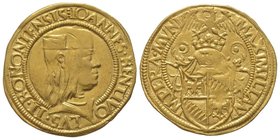 Italy Bologna Giovanni Bentivoglio II, 1494-1509. Doppio Ducato, Bologna, AU 6.95 g. Ref : Bellesia 13; CNI IV 6; M.I.R. Emilia 39; Morosini I 2; Fr. ...