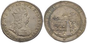 Livorno. Cosimo III de’ Medici, 1670-1723 Tollero, 1704, AG 27,21 g. Ref : MIR 64/19 (R2), Pucci 79. Provenance : Nomisma 38, 21/04/2009, lot 695. Hai...