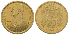 Monaco Louis II 1922-1949 20 Francs Essai, 1947, AU 18.8 g. Ref : G. MC137 Only 180 exemplaires. Rare. UNC
Estimation: 1000-2000 EUR