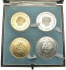 Monaco Rainier III, 1949-2004. Set 1966 : 2 pieces of 200 Francs 1966, AU 32g. and 2 pieces of 10 francs 1966, AG 25 g. G. MC154, MC167 Uncirculated
...
