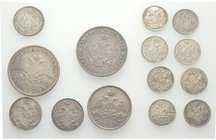 Nicolas I 1796-1855 Lot of Russian coins: - Poltina 1831 & 1848 - 25 Kopeks 1829 - 10 Kopeks 1835-1835-1850 - 5 Kopeks 1827-1827-1830-1833-1847-1851-1...