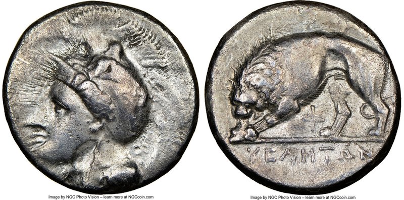 LUCANIA. Velia. Ca. 340-280 BC. AR didrachm or nomos (20mm, 9h). NGC VF, brushed...