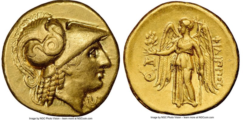 MACEDONIAN KINGDOM. Philip III Arrhidaeus (323-317 BC). AV stater (19mm, 8.56 gm...