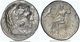 MACEDONIAN KINGDOM. Philip III Arrhidaeus (323-317 BC). AR tetradrachm (27mm, 12h). NGC VF. Babylon. Head of Heracles right, wearing lion skin headdre...