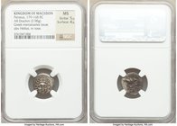 MACEDONIAN KINGDOM. Perseus (179-168 BC). AR drachm (15mm, 2.98 gm, 12h). NGC MS 5/5 - 4/5. Pseudo-Rhodian, Greek mercenaries issue, ca. 175-170 BC, E...
