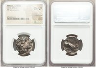 ATTICA. Athens. Ca. 440-404 BC. AR tetradrachm (25mm, 9h). NGC Choice VF, light smoothing. Mid-mass coinage issue. Head of Athena right, wearing crest...