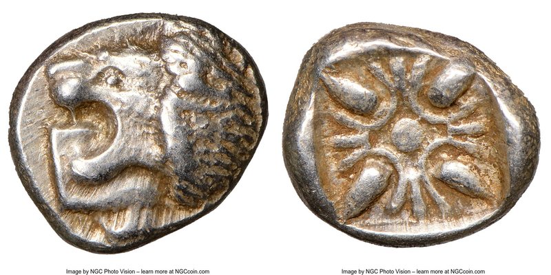 IONIA. Miletus. Ca. late 6th-5th centuries BC. AR obol (9mm). NGC XF. Milesian s...