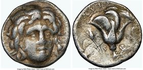 CARIAN ISLANDS. Rhodes. Ca. 275-250 BC. AR hemidrachm (12mm, 12h). NGC Choice Fine. Antipatrus, magistrate. Head of Helios facing, turned slightly rig...