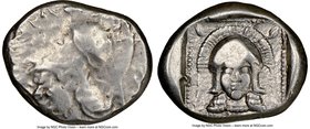 CYPRUS. Lapethus. Sidqmelek (ca. 435 BC). AR stater (23mm, 5h). NGC VF. 'King of Lapethos' (Phoenician), head of Athena left, wearing crested Corinthi...