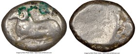 CYPRUS. Salamis. Euelthon (ca. 530/15-480 BC) or successors. AR stater (21mm). NGC Fine. e-u-we-le-to-to-se (Cypriot), ram recumbent left / Blank. SNG...