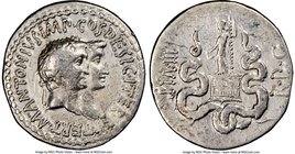 Marc Antony, as Triumvir and Imperator (44-30 BC), with Octavia. AR cistophorus (27mm, 11.56 gm, 1h). NGC VF 5/5 - 3/5. Ephesus, ca. summer-autumn 39 ...