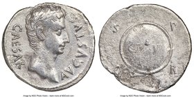 Augustus (27 BC-AD 14). AR denarius (20mm, 5h). NGC Fine. Spain, Caesaraugusta, ca. 19-18 BC. CAESAR-AVGVSTVS, bare head of Augustus right / S-P/Q-R, ...