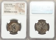 Diocletian (AD 284-305). BI follis (28mm, 10.34 gm, 12h). NGC Choice AU 5/5 - 5/5, Silvering. Trier, 1st officina, AD 302-303. IMP DIOCLETIANVS P F AV...