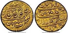 Durrani. Ahmad Shah gold Mohur ND (1754-1757) AU53 NGC, Shahjahanabad mint, KM766, A-3090 (R), cf. Whitehead-31. 20mm. 10.94gm. Comes with tag from CN...