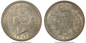 Victoria 10 Cents 1883-H AU58 PCGS, Heaton mint, KM3.

HID09801242017
