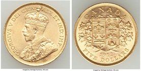 George V gold 5 Dollars 1912 AU, Ottawa mint, KM26. AGW 0.2419 oz.

HID09801242017