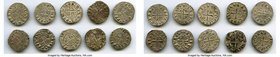 Principality of Antioch 10-Piece Lot of Uncertified Bohemond Era "Helmet" Deniers ND (1163-1201) VF, 18mm, average weight 0.91gm. Sold as is, no retur...
