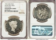 Exile Issue silver Proof Souvenir Peso 1965 PR68 Ultra Cameo NGC, KM-XM5.1. Plain Edge variety. 

HID09801242017