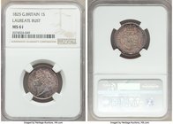 George IV Shilling 1825 MS61 NGC, KM694, S-3812. Laureate bust type.

HID09801242017