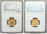 Victoria gold 1/2 Sovereign 1887 MS63+ NGC, KM766, S-3869. AGW 0.1177 oz. 

HID09801242017