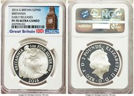 Elizabeth II silver "Britannia" 2 Pounds 2016 PR70 Ultra Cameo NGC, KM-Unl. Britannia early release issue. Included with Box of issue and COA #226. 

...