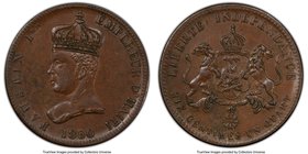 Faustin I 6-1/4 Centimes 1850 AU53 PCGS, KM38. Rich brown coin whose remaining luster is understated.

HID09801242017