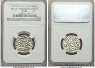British India. Bengal Presidency Rupee AH 1214 Year 17/42 (1799/1800) MS62 NGC, Benares mint, KM40.1, Stevens-7.82. Plain edge. Differentiating mark D...