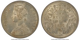 British India. Victoria Pair of Certified Rupees PCGS, 1) Rupee 1880-B - MS62, KM492, S&W-6.54. 2) Rupee 1892-B - MS63, KM492, S&W-6.128 Incuse. Sold ...