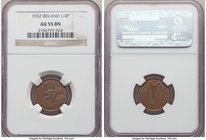 10-Piece Lot of Certified Assorted Coppers NGC, 1) Free State Farthing 1932 - AU55 Brown, KM1 2) Republic Farthing 1940 - MS63 Red and Brown, KM9 3) R...