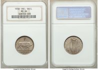 Free State Shilling 1930 MS64 NGC, KM6. Mottled gray and gold toning. 

HID09801242017