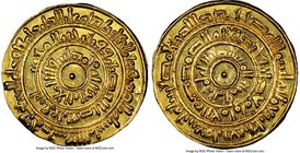 Fatimid. al-Mustansir (AH 427-487 / AD 1036-1094) gold Dinar AH 449 (AD 1058/9) MS63 NGC, Misr mint, A-719A, ICV-837, SICA-691 (different date). 22mm....