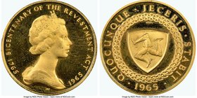 British Dependency. Elizabeth II gold Proof 1/2 Sovereign 1965 PR66 Ultra Cameo NGC, KM15a. 4.14gm. Acquisition Bicentennial.

HID09801242017