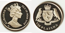 British Dependency. Elizabeth II 4-Piece white-gold "Platina" Proof Set 1999 1) 1/25 Platina, KM944. AGW 0.030 oz 2) 1/10 Platina, KM945. AGW 0.075 oz...