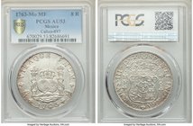 Charles III 8 Reales 1763 Mo-MF AU53 PCGS, Mexico City mint, KM105, Cal-897. 

HID09801242017