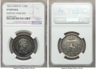 Carl XIV Johann 1/2 Specie Daler 1836 VF Details (Surface Hairlines) NGC, KM302. Rare date.

HID09801242017